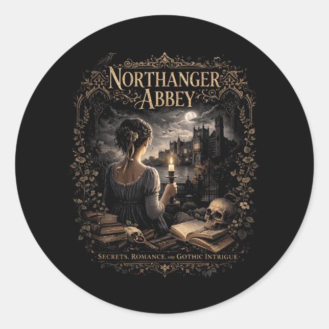 Northanger Abbey Runder Aufkleber (Vorderseite)