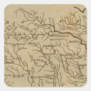 NorthCarolina Quadratischer Aufkleber