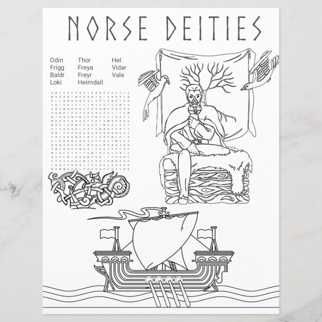 Northeities Pagan Coloring & Activity Sheet (Vorderseite)