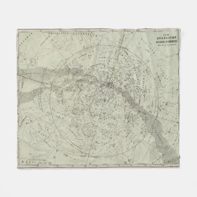 Norther-Himmelskarte Fleecedecke (Vorderseite (Horizontal))