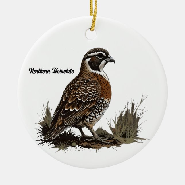 Northern Bobwhite Keramik Ornament (Vorne)
