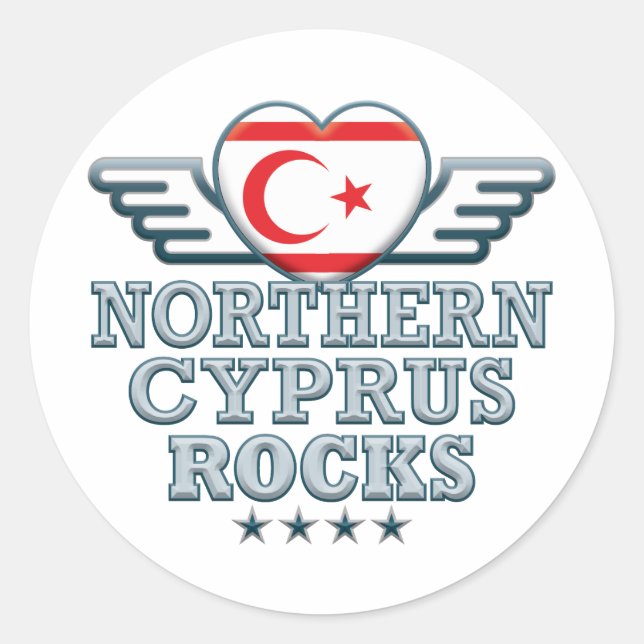 Northern Cyprus Rocks v2 Runder Aufkleber (Vorderseite)