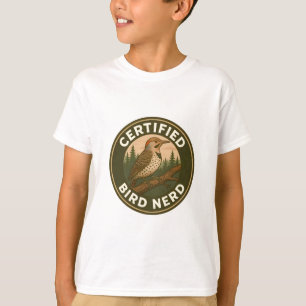 Northern Flicker Vintag Forest Abzeichen T-Shirt