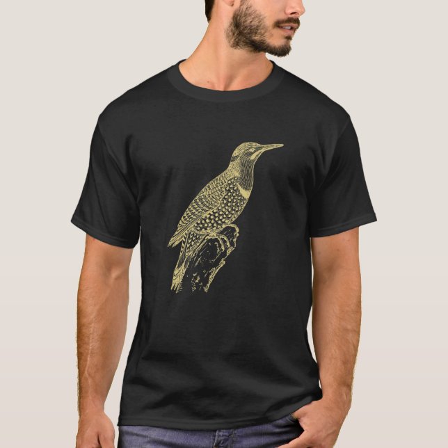 Northern Flicker Vogelbeobachtung Ornithologin T-Shirt (Vorderseite)