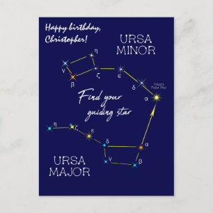 Northern Hemisphere Finding Polaris Postkarte