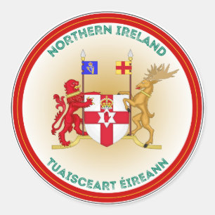 Northern Ireland Coat of Arms Circle Shape Runder Aufkleber