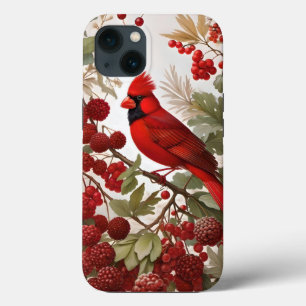 Northern Kardinal Bird Red Berries Case-Mate iPhone Hülle