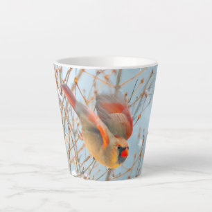 Northern Kardinal Flying - Original Fotografie Milchtasse