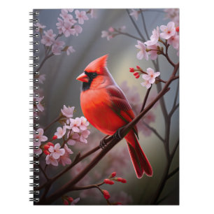Northern Kardinal Ohio Red Bird Art Notebook Notizblock