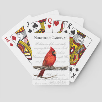Northern Kardinal Word Art Bird Spielkarten