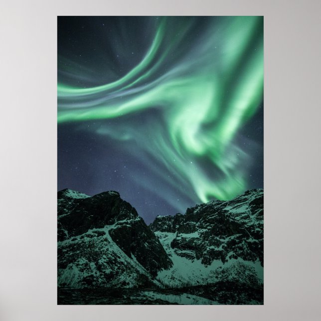 Northern Light in Norwegen Poster (Vorne)