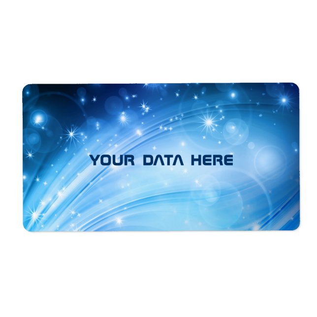 Northern Light Stars blau + Ihr Text & Ideen (Vorne)