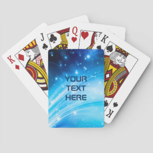 Northern Light Stars blau + Ihr Text & Ideen Spielkarten