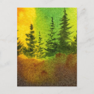 "Northern Lights #6" Landstraßen Postkarte
