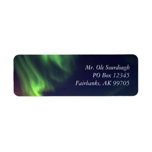 Northern Lights Address Label (Vorne)
