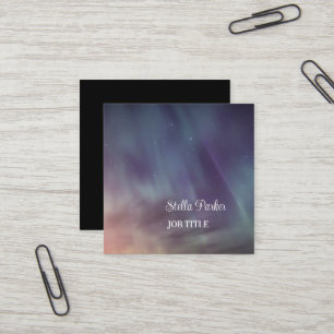 Northern Lights Aurora Borealis Business Card Quadratische Visitenkarte
