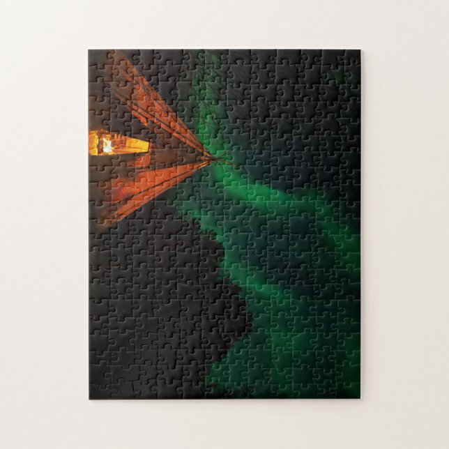 Northern Lights / Aurora borealis in Norwegen Puzzle (Vertikal)