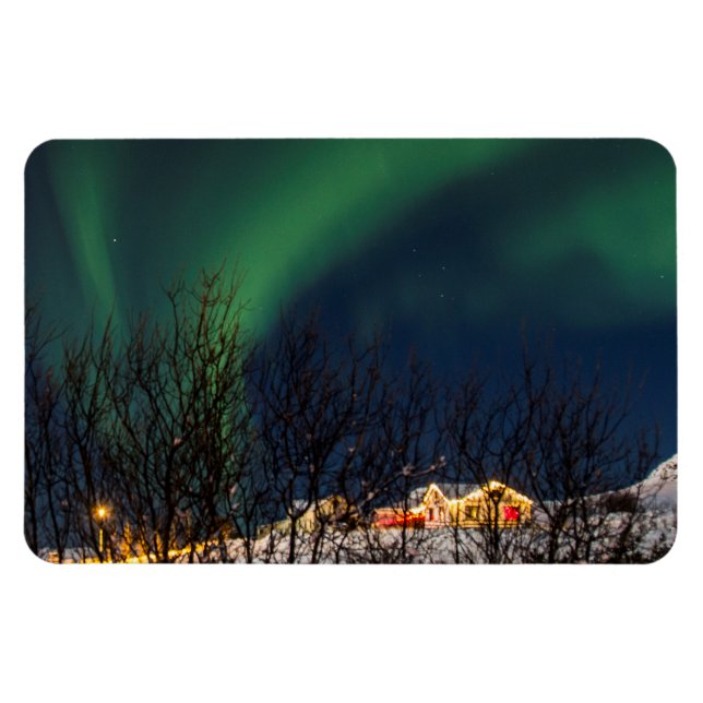 Northern Lights - Aurora Borealis Island Magnet (Horizontal)
