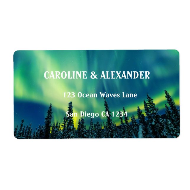 Northern Lights Aurora Borealis Night Sky Wedding (Vorne)