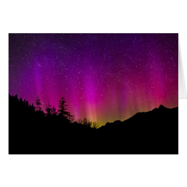 Northern Lights Aurora Borealis Starry Night Sky (Vorderseite (Horizontal))
