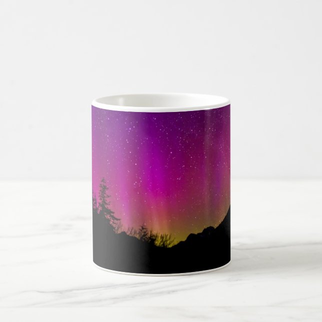 Northern Lights Aurora Borealis Starry Night Sky Kaffeetasse (Mittel)