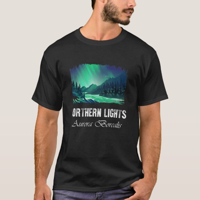 Northern Lights Aurora Borealis   T-Shirt (Vorderseite)