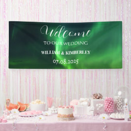 Northern Lights Aurora Borealis Wedding Banner