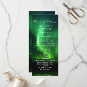 Northern Lights Aurora Borealis Wedding Programm
