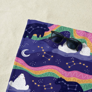Northern Lights Beach Handtuch