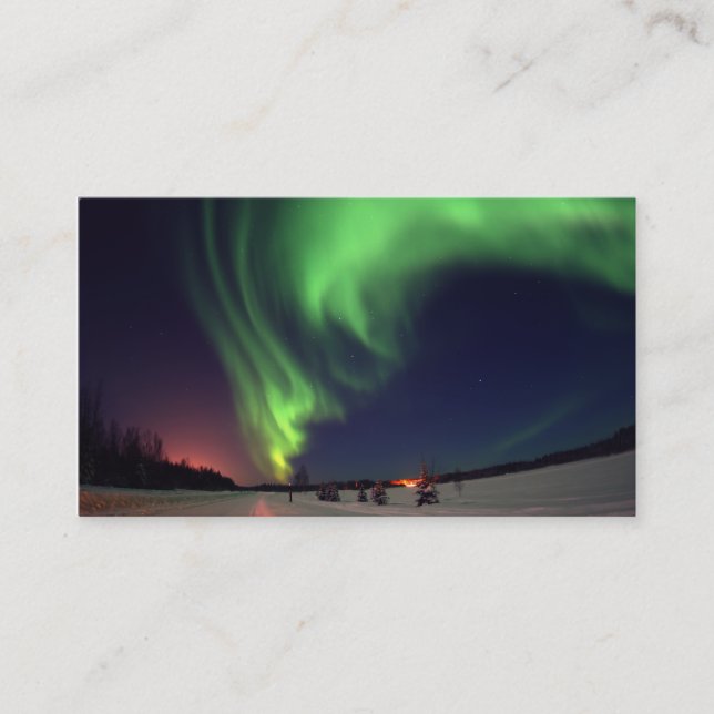 Northern Lights Business Card Visitenkarte (Vorderseite)