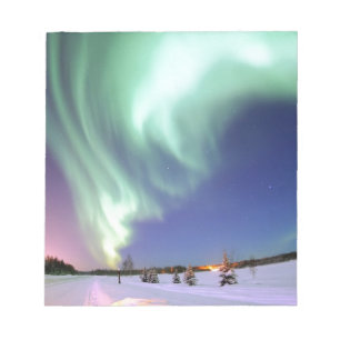 Northern Lights Chic Band of Lights Jade Glow Notizblock