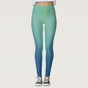 Northern Lights grün über blau Leggings