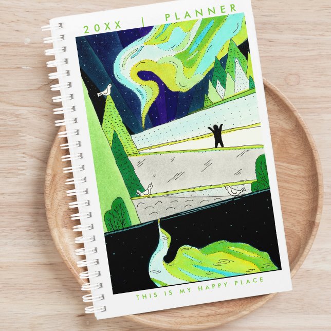 Northern Lights Happy Place Planner Planer (Von Creator hochgeladen)