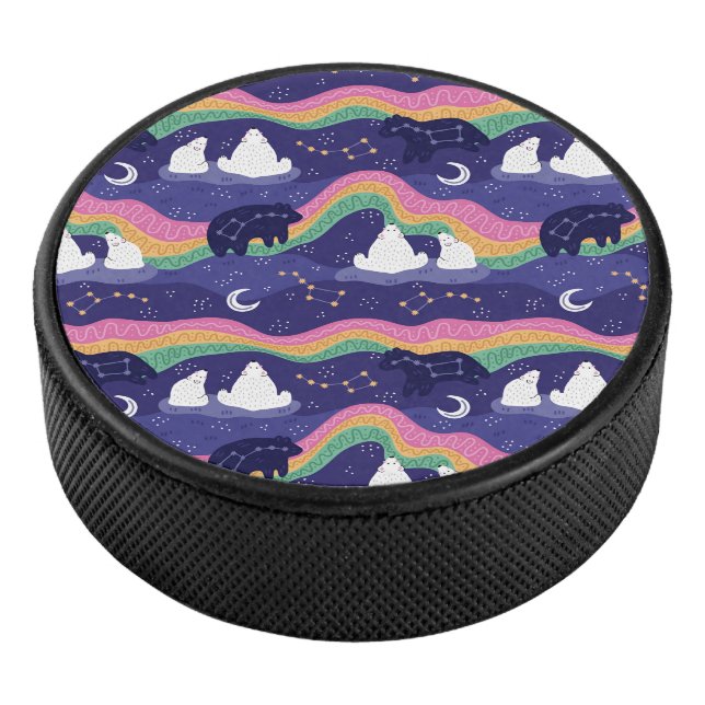 Northern Lights Hockey Puck (3/4)