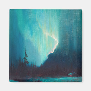 Northern Lights, Juneau, Alaska von Sydney Laurenc Magnet