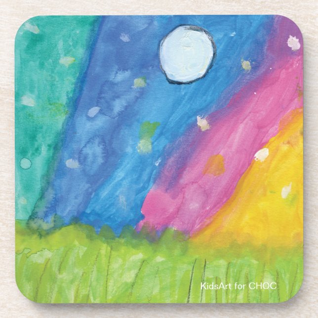 Northern Lights - KidsArt für CHOC Getränkeuntersetzer (Vorderseite)