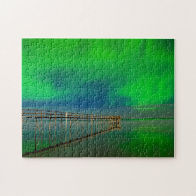 Northern Lights | Lake Winnipeg Canada, Manitoba Puzzle (Horizontal)