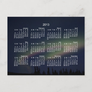 Northern Lights Loop; Kalender 2013 Postkarte