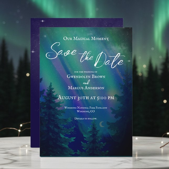 Northern Lights Magical Moment Save the Date (Von Creator hochgeladen)