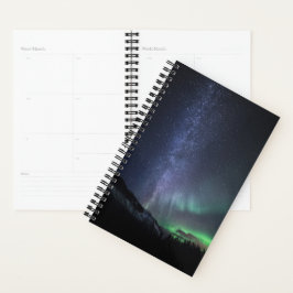 Northern Lights Milky Way Galaxy Planer