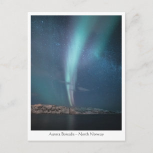 Northern Lights Milky Way Postkarte