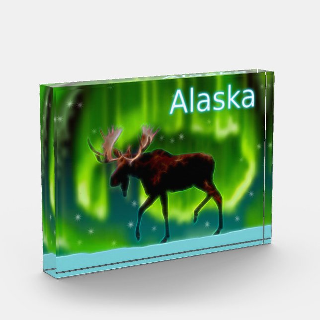 Northern Lights Moose Fotoblock (Links)