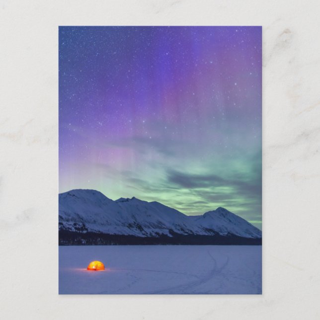 Northern Lights Mount Pass | Kenai Halbinsel Postkarte (Vorderseite)