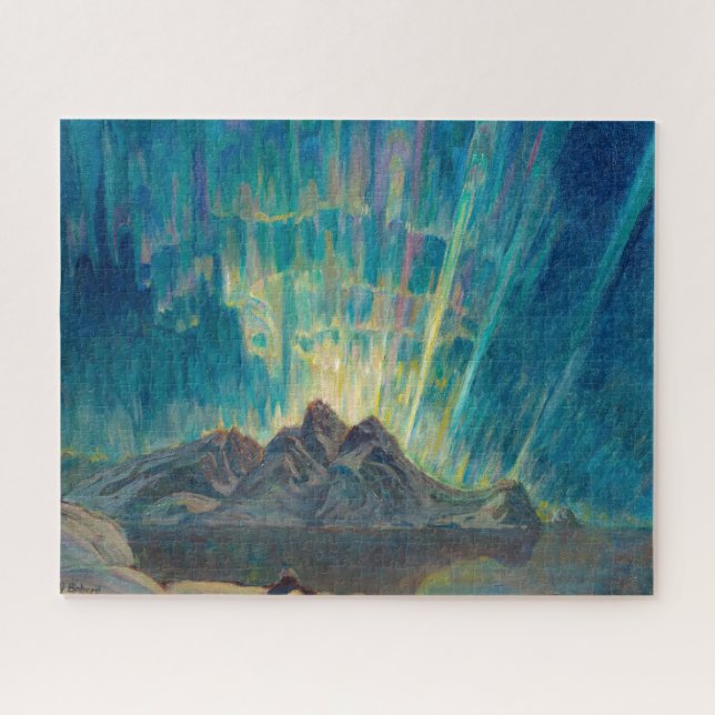 Northern Lights, North Norway by Anna Boberg Puzzle (Horizontal)