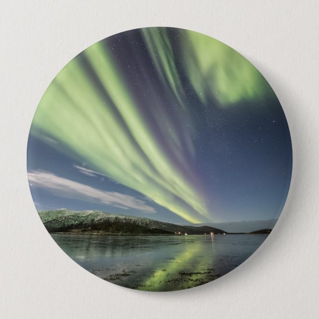 Northern Lights Norwegen Button (Vorderseite)