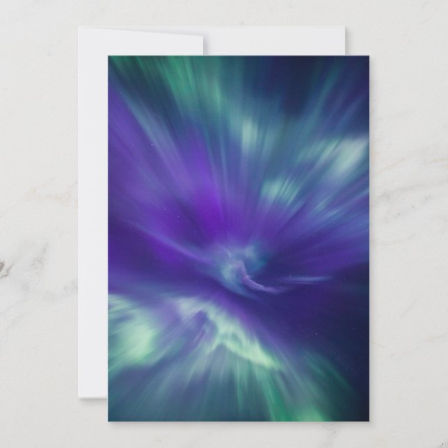 Northern Lights Norwegen Card Save The Date (Vorderseite)