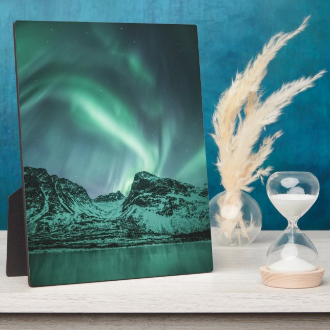 Northern Lights Norwegen Plaque Fotoplatte (Seite)