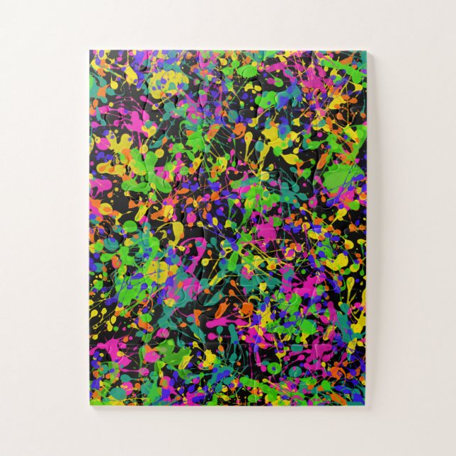 Northern Lights Paint Spritzer Puzzle (Vertikal)