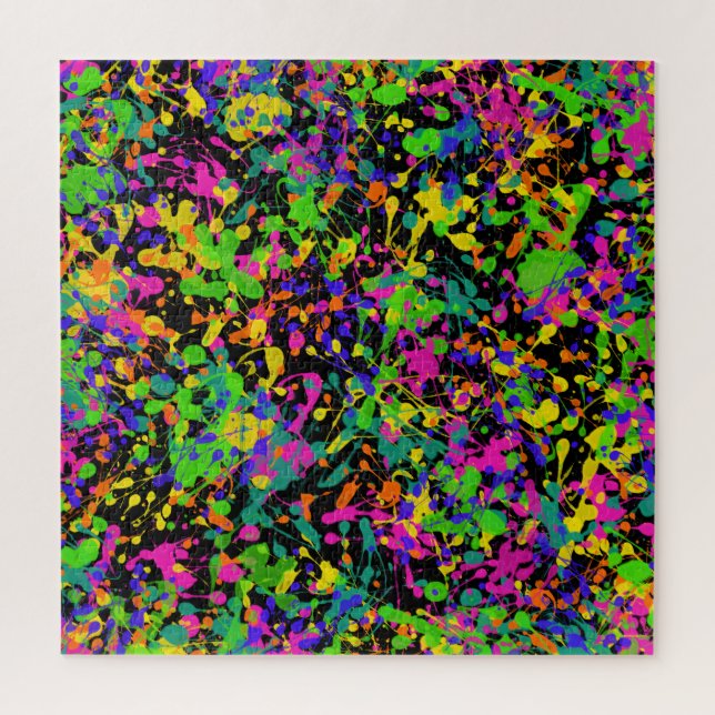 Northern Lights Paint Spritzer Puzzle (Vertikal)