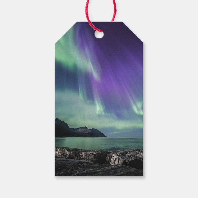 Northern Lights Senja Geschenkanhänger (Vorderseite)